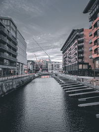 Canal amidst buildings in city