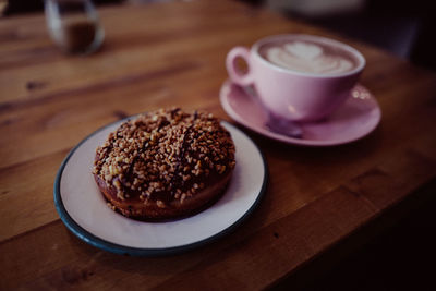 Cup of coffee on table