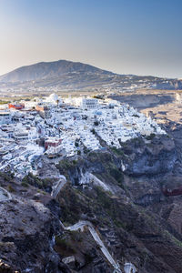 High angle view of townscape against sky