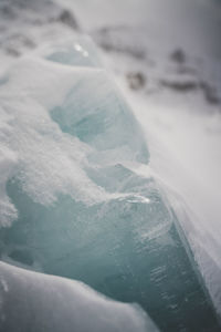 Close-up of icicles