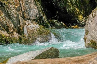 Scenic view of rocks in sea