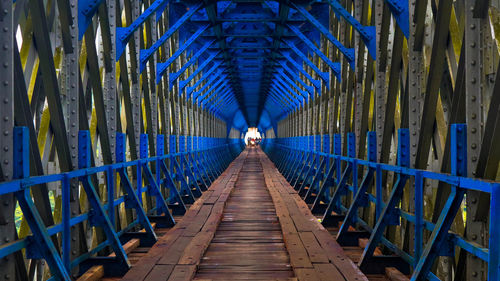 View of footbridge in building