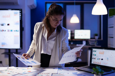 Businesswoman working in office