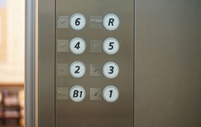 Elevator indoor floor number display button