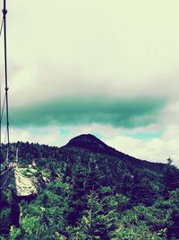 Scenic view of landscape against cloudy sky