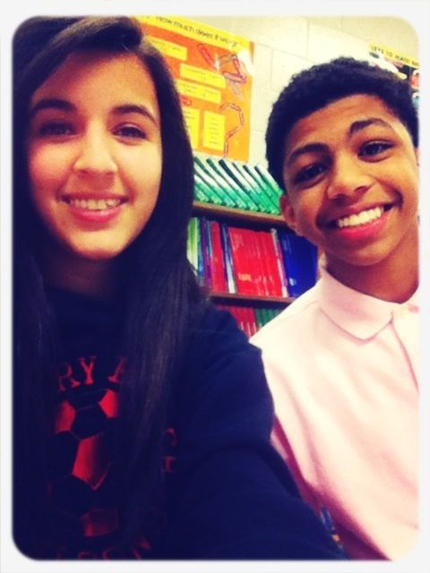 Me & david in math the other day 