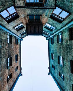 Low angle view of abandoned building