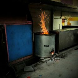 View of illuminated built structure at night