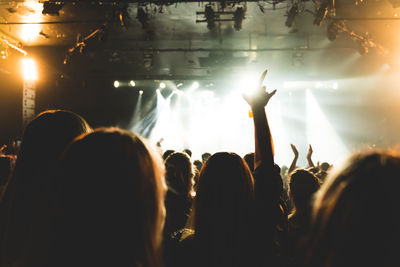 Group of people at music concert