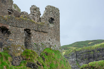 Low angle view of old building against sky