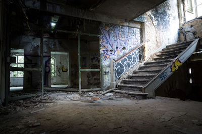 Interior of abandoned building