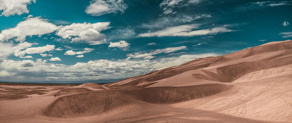 Scenic view of desert against sky