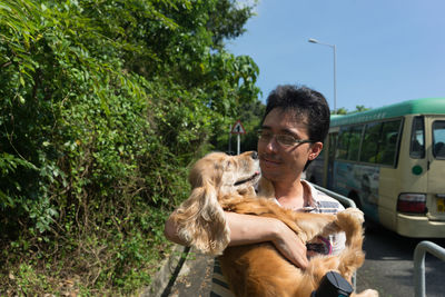 Man with dog