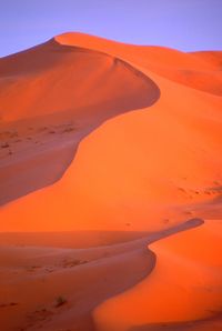 Scenic view of desert against sky