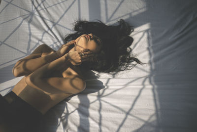 Portrait of beautiful young woman