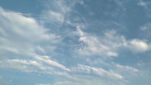 Low angle view of clouds in sky