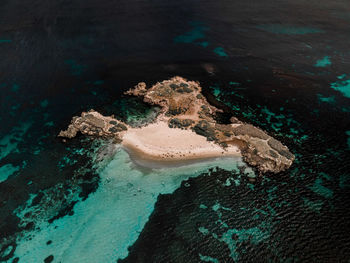 High angle view of beach