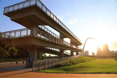 Low angle view of bridge against sky