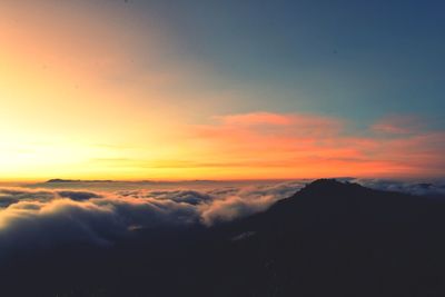 Scenic view of cloudscape during sunset