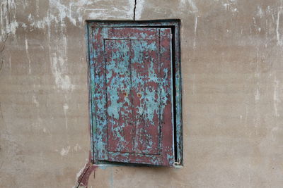 Closed wooden door