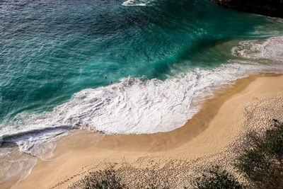 High angle view of beach