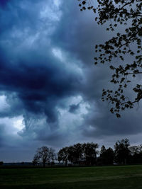 Scenic view of landscape against cloudy sky