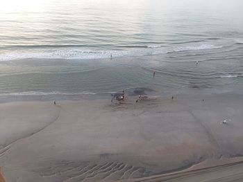 High angle view of beach