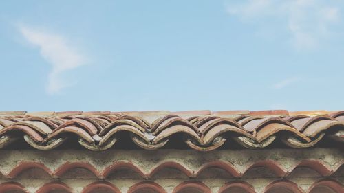 Low angle view of built structure against sky