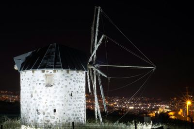 Illuminated built structure at night