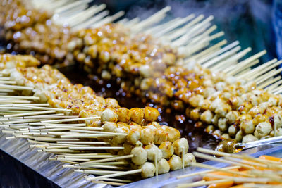 Close-up of food for sale in market