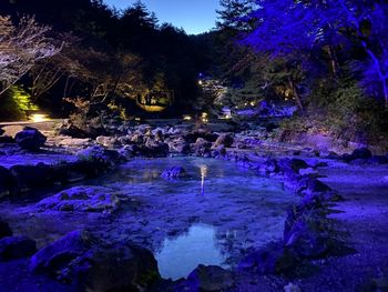 View of river flowing through rocks