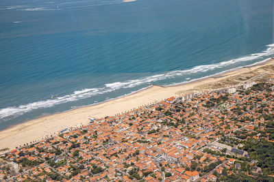 High angle view of beach