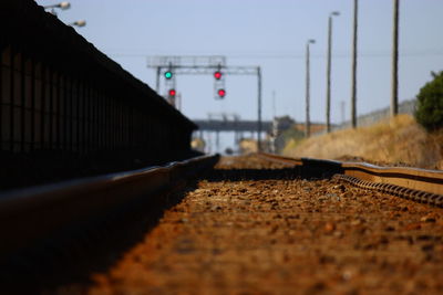 Surface level shot of railroad track