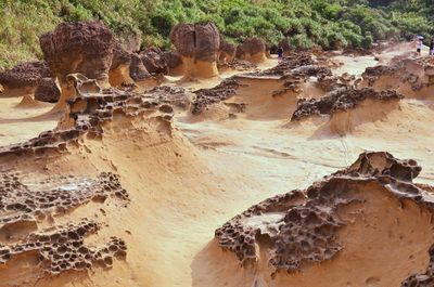 Scenic view of rock formations