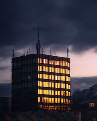 Low angle view of building against sky