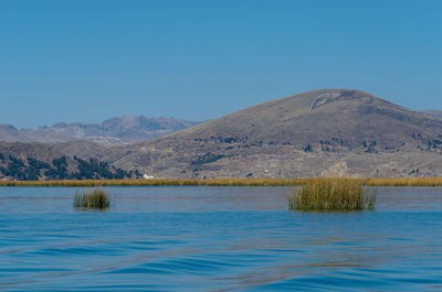 Scenic view of lake against mountains