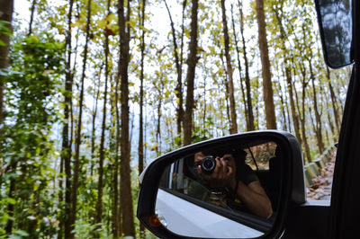 Portrait of a man in a forest