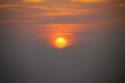 Scenic view of dramatic sky during sunset