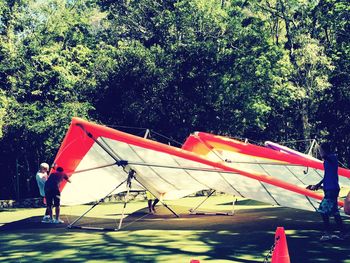 Reflection of trees in water
