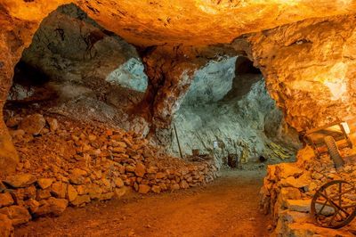 Rock formations in cave