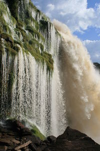 Scenic view of waterfall