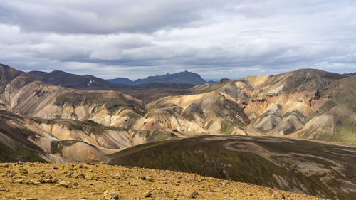 Iceland's highlands volcanic mossy hill summer landscape