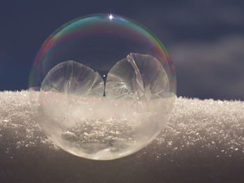 Close-up of bubbles in water