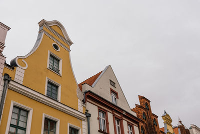 Low angle view of buildings against sky