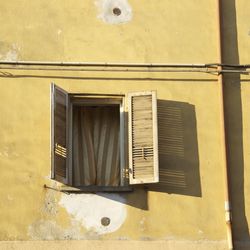 Close-up of yellow window