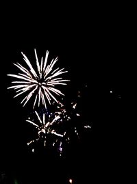 Low angle view of firework display