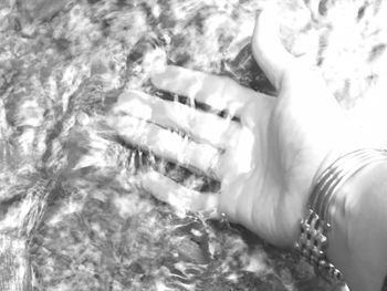 Close-up of woman swimming in sea