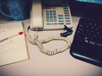 Close-up of books on table