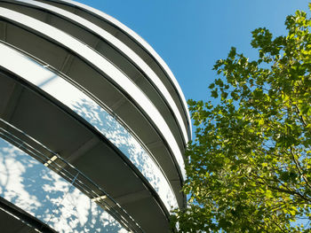 Low angle view of built structure against blue sky