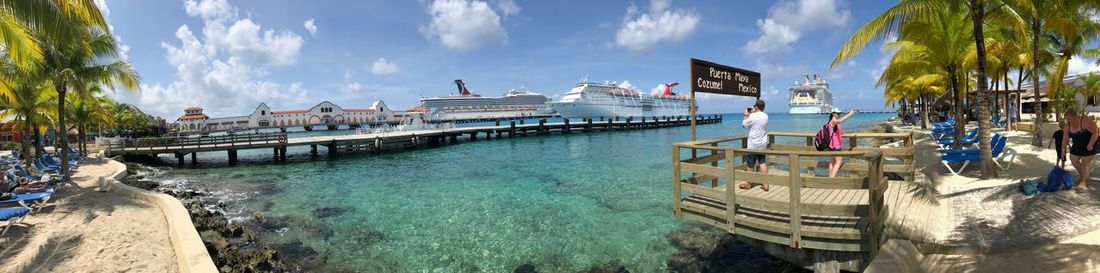 Panoramic view of sea against sky